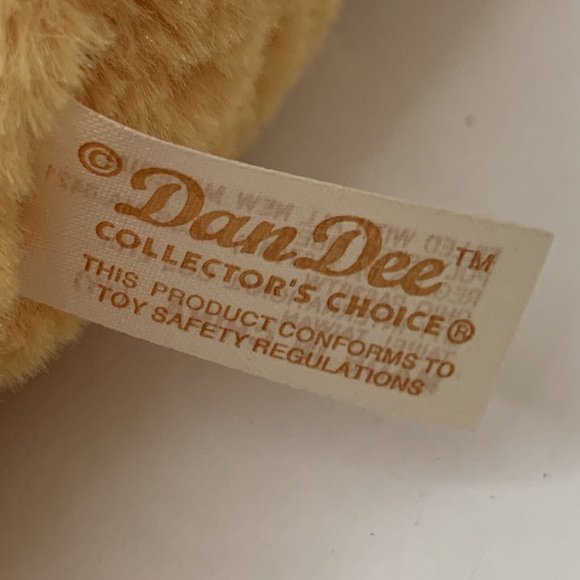 Dan Dee Puppy Dog Plush Stuffed Animal Red Love Heart Gingham Plaid Bow - Picture 6 of 9